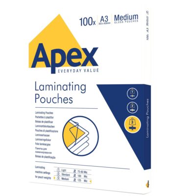ValueX Laminating Pouch A3 2×125 Micron Gloss (Pack 100) 6003401