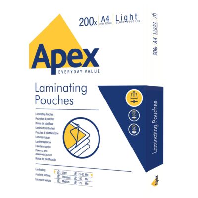 ValueX Laminating Pouch A4 2×75 Micron Gloss (Pack 200) 6005301