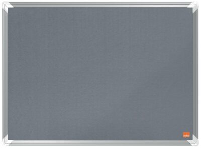 Nobo Premium Plus Grey Felt Noticeboard Aluminium Frame 600x450mm 1915194