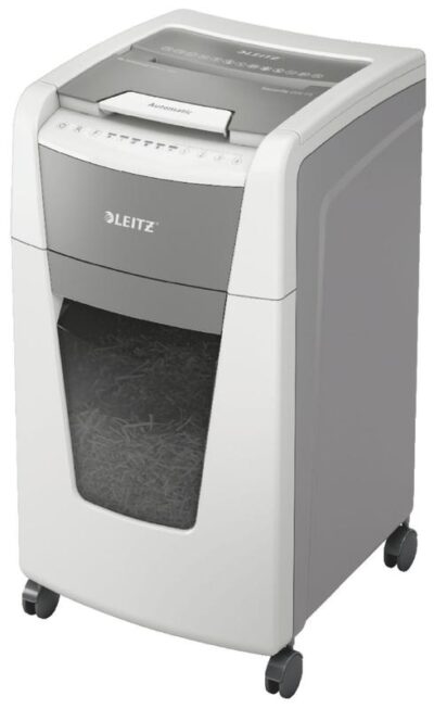 Leitz IQ AutoFeed Office 300 Micro Cut Shredder 60 Litre 300 Sheet Automatic/8 Sheet Manual White 80161000
