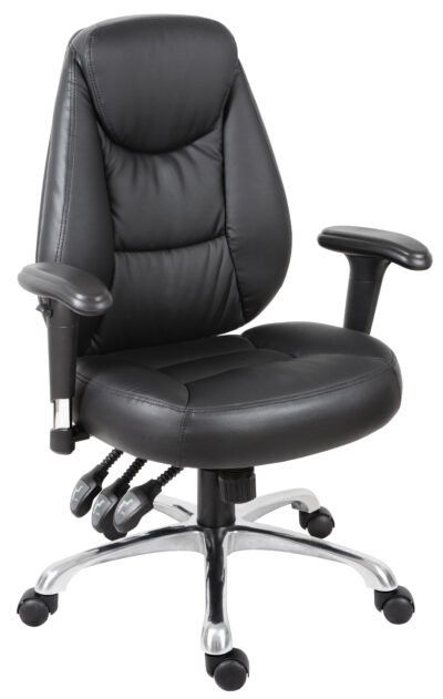 Portland Luxury Faux Leather Operator Office Chair Black - 6902PB