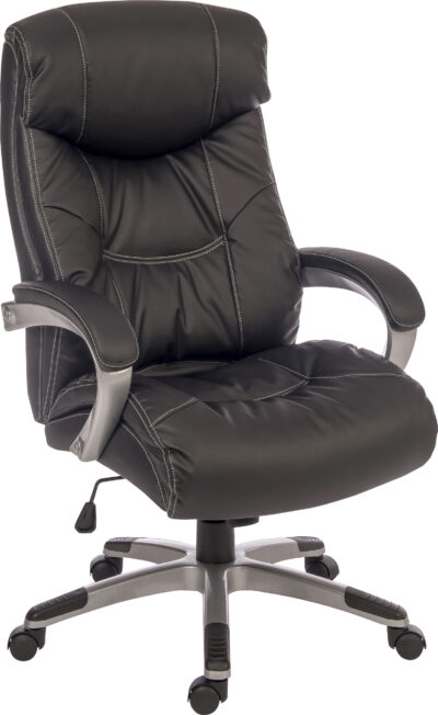 Siesta Luxury Leather Faced Executive Office Chair Black - 6916