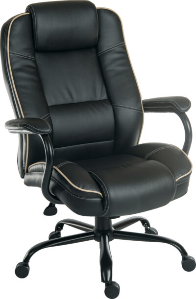 Goliath Duo Heavy Duty Bonded Leather Faced Executive Office Chair Black - 6925BLK