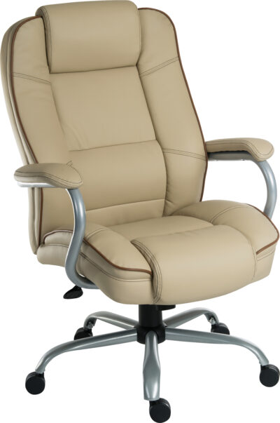 Goliath Duo Heavy Duty Bonded Leather Faced Executive Office Chair Cream - 6925CR