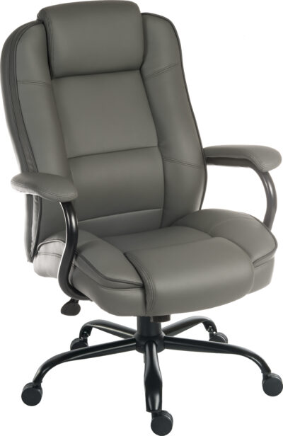Goliath Duo Heavy Duty Bonded Leather Faced Executive Office Chair Grey - 6925GREY