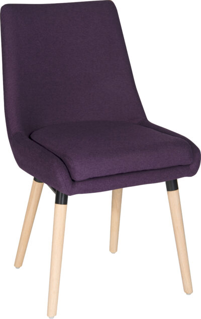 Contemporary Welcome Upholstered Reception Chair Plum (Pack 2) – 6946PLU
