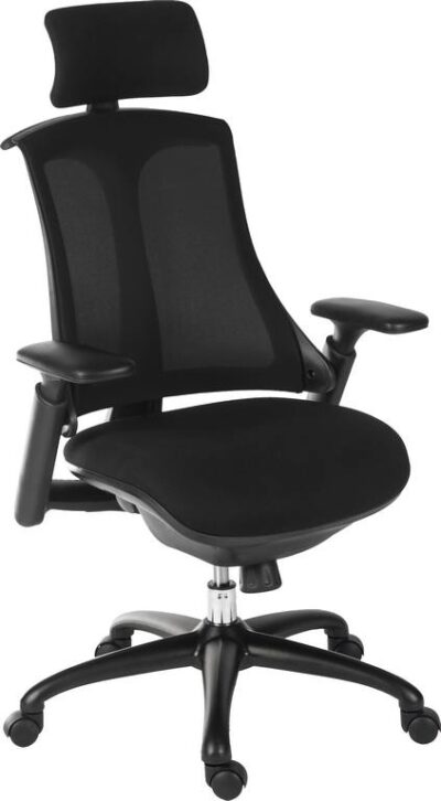 Rapport Mesh Back Executive Office Chair with Fabric Seat Black - 6964BLK