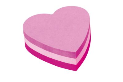 Post-it Heart Shaped Block Pad 70x70mm 225 Sheets Pink 2007H - 7100172402