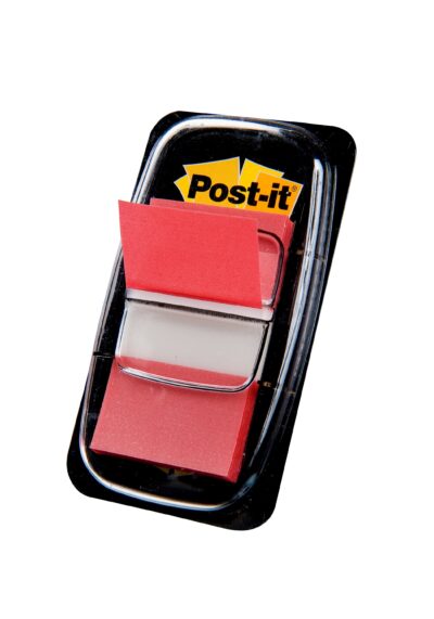 Post-it Index Flags Repositionable 25x43mm 12×50 Tabs Red (Pack 600) 7100089833