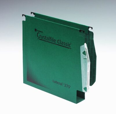 Rexel Crystalfile Classic 275 Foolscap Lateral Suspension File Manilla 50mm Green (Pack 50) 71762