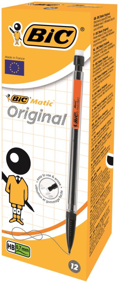 Bic Matic Classic Mechanical Pencil HB 0.7mm Lead Assorted Colour Barrel (Pack 12) – 8209591