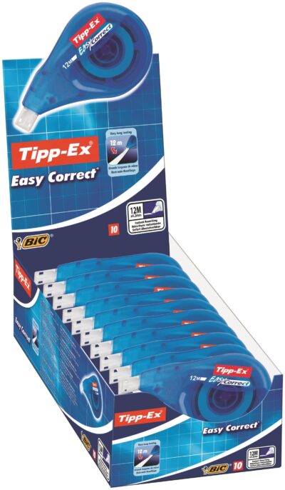 Tipp-Ex EasyCorrect Correction Tape Roller 4.2mmx12m White (Pack 10) - 8290352