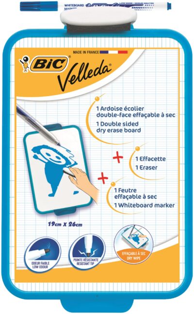 BIC Velleda Blue 190x260mm Double-Sided Whiteboard – 841360
