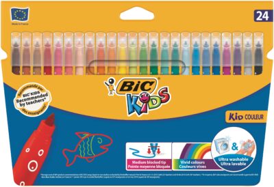 Bic Kids Couleur Felt Tip Colouring Pen Assorted Colours (Pack 24) – 841800