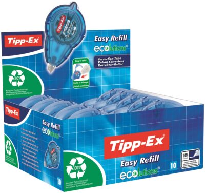 Tipp-ex Ecolutions Easy Refill Correction Tape Roller 5mmx14m (Pack 10) 87942420
