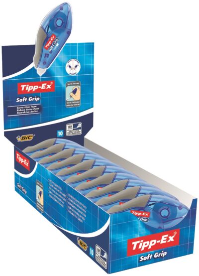 Tipp-Ex Soft Grip Correction Tape Roller 4.2mmx10m White (Pack 10) - 895933
