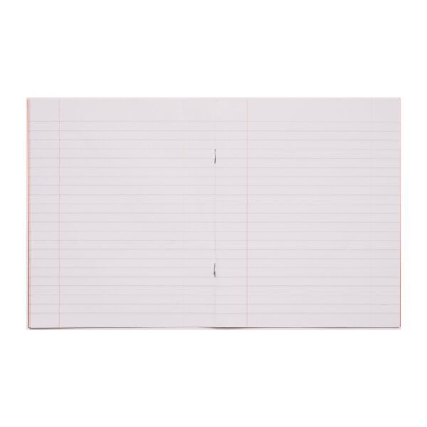 Rhino 8 x 6.5 Exercise Book 48 Page Ruled F8M Orange (Pack 100) - VEX342-370-0 - Image 3