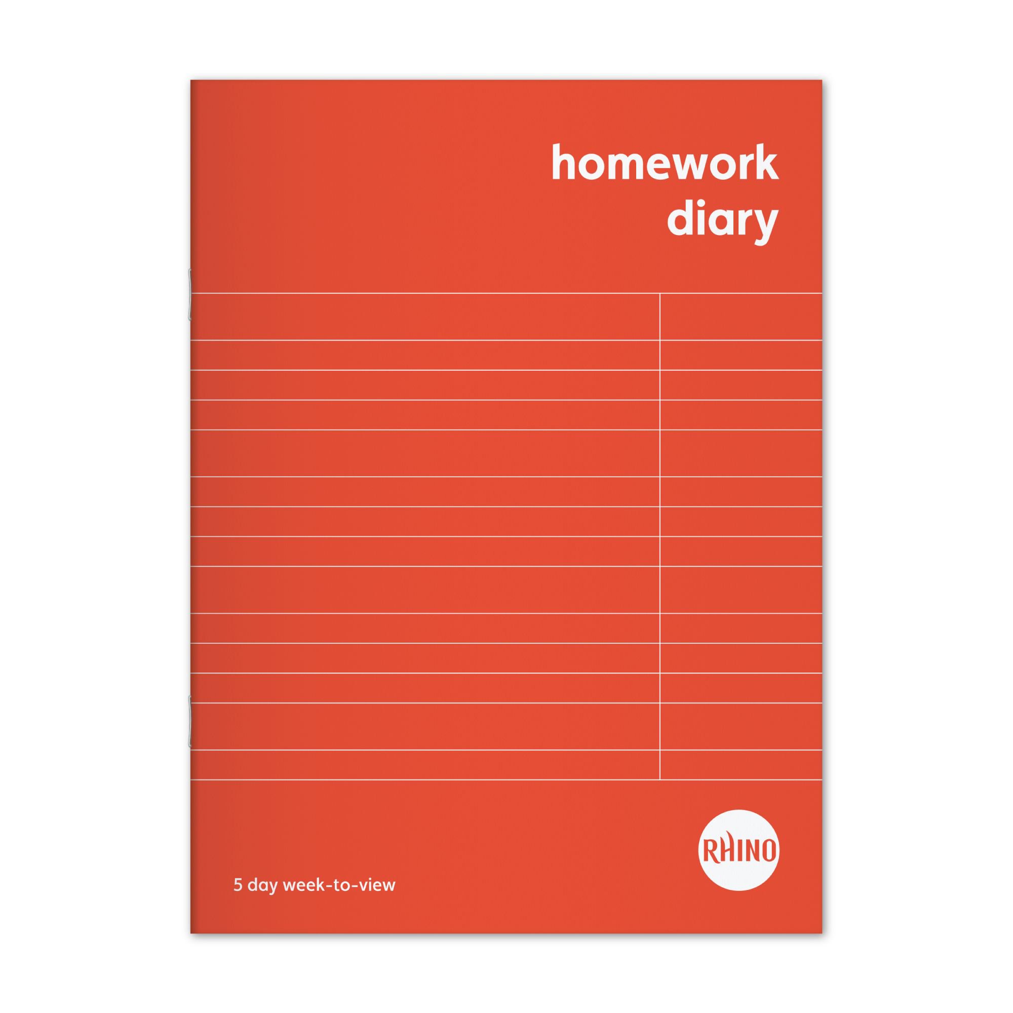 Rhino 8 x 6 Inch Homework Diary 84 Page 5-Day Week (Pack 100) - SDWD2-2