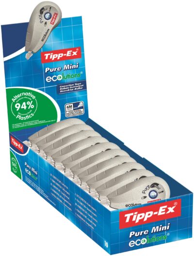 Tipp-Ex Pure ECO Mini Correction Tape Roller 5mmx6m White (Pack 10) – 918466