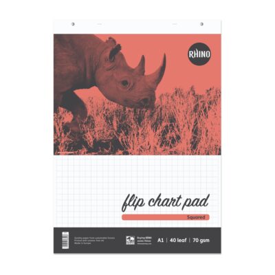 Rhino A1 Flipchart Pad 40 Leaf 20mm Squared With Plain Reverse (Pack 10) – RHFC-2