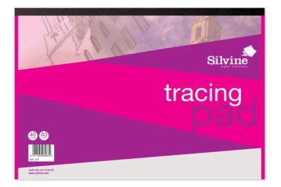 Silvine A3 Tracing Pad 63gsm 40 Sheets (Pack 5) – A3T