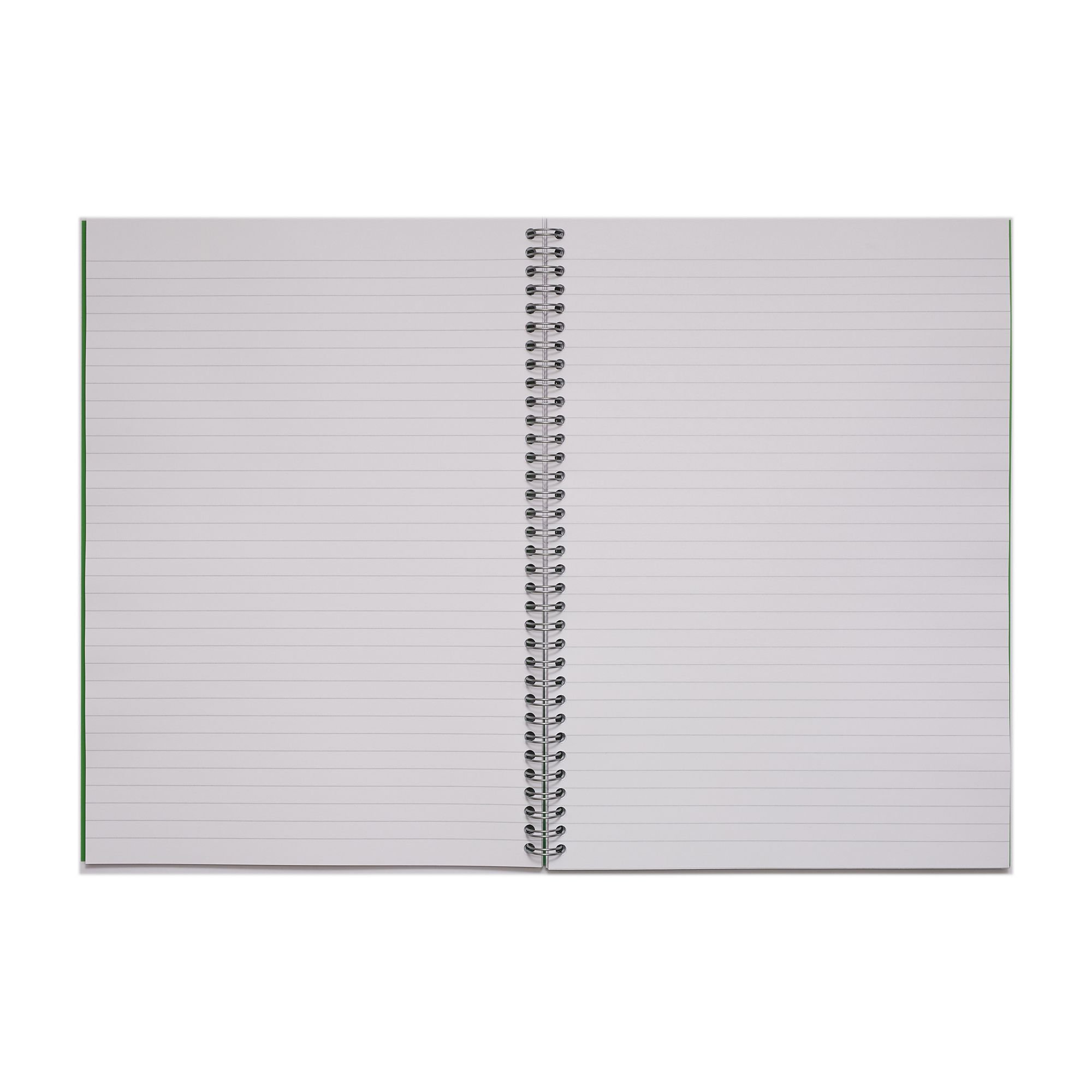 Rhino A4 Polypropylene Notebook With Elastic Band 200 Page Feint Ruled 8mm Green (Pack 6) - RNSE8-6 - Image 3