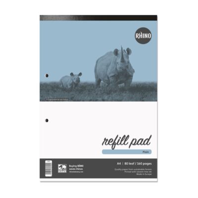 Rhino A4 Refill Pad 160 Page Plain (Pack 10) – V4PH-0