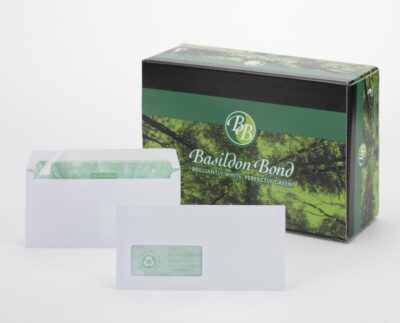 Basildon Bond Wallet Envelope DL Peel and Seal Window 120gsm White (PacK 500) – A80117