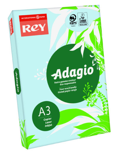 Rey Adagio Paper A3 80gsm Blue (Ream 500) RYADA080X438