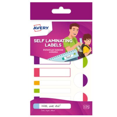 Avery Self Laminating Waterproof Labels 86x17mm Neon Colours White (Pack 24) – APFLUO24.UK