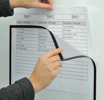 Magiboards Solo Magnetic Sign Holder A3 Black (Pack 6) – AW1300BLA