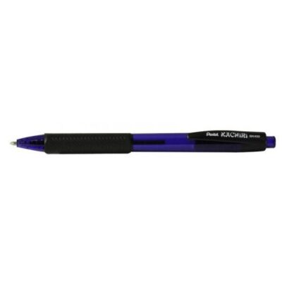 Pentel Kachiri Retractable Ballpont Pen 1.0mm Tip 0.5mm Line Dark Blue (Pack 12) - BK450RDC-C