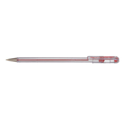 Pentel Superb Ballpoint Pen 0.7mm Tip 0.25mm Line Red (Pack 12) BK77-B