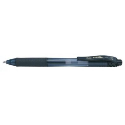 Pentel Energel X Gel Retractable Gel Rollerball Pen 0.7mm Tip 0.35mm Line Black (Pack 12) - BL107-AX