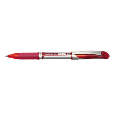 Pentel Energel XM Gel Rollerball Pen 0.7mm Tip 0.35mm Line Red (Pack 12) - BL57-BO