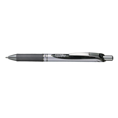 Pentel Energel XM Retractable Gel Rollerball Pen 0.7mm Tip 0.35mm Line Black (Pack 12) - BL77-AO
