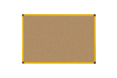 Bi-Office Ultrabrite Cork Noticeboard Yellow Aluminium Frame 600x900mm – CA0311721