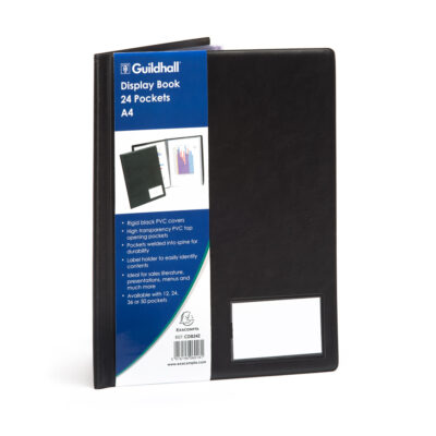 Guildhall A4 Display Book 24 Pocket Black – CDB24Z