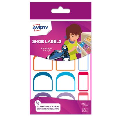 Avery Shoe Labels x8 Labels 15x30mm And x16 Labels 30x30mm White (Pack 24) – CHAUS12.UK