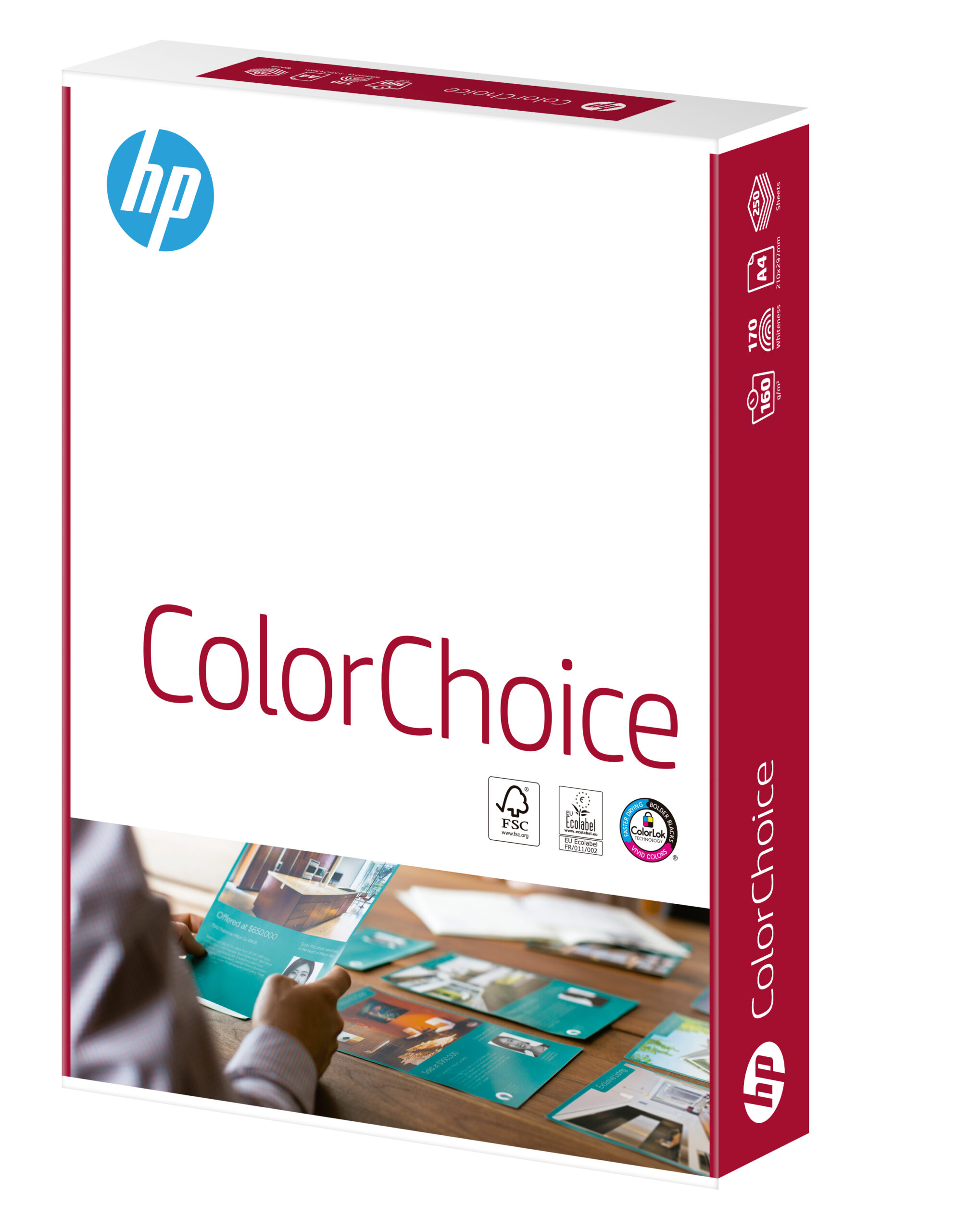 HP Color Choice FSC Paper A4 160gsm White (Ream 250) CHPCC160X425