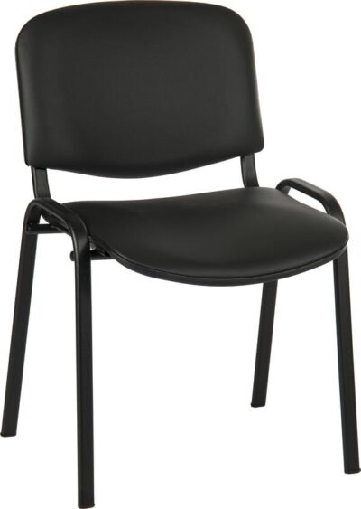 Conference PU Stackable Chair Black – 1500PU-BLK