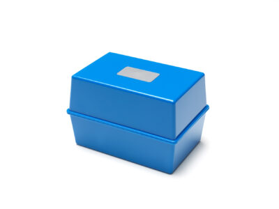 ValueX Deflecto Card Index Box 5×3 inches / 127x76mm Blue – CP010YTBLU