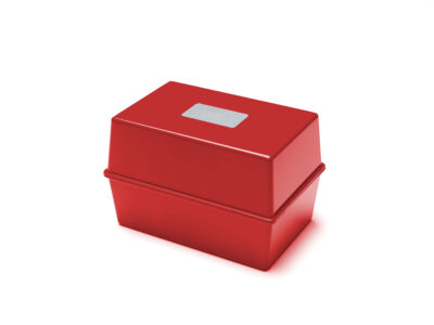 ValueX Deflecto Card Index Box 5×3 inches / 127x76mm Red – CP010YTRED