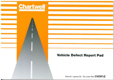 Chartwell A5 Vehicle Defect Reporter Pad 25 Reports in Duplicate – CVDR1Z