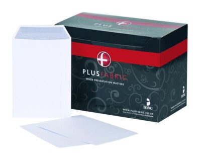 Plus Fabric Pocket Envelope C5 Self Seal Plain 120gsm White (Pack 500) – D26170