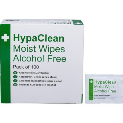 HypaClean Moist Wipes Alcohol Free (Pack 100)  – D5218