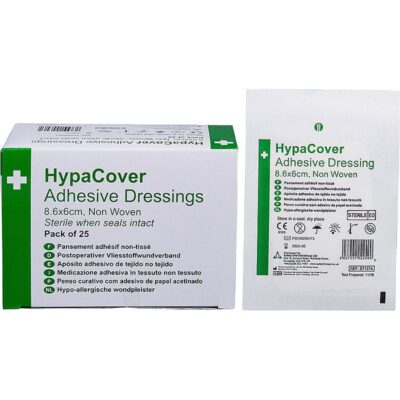 HypaCover Adhesive Dressing Medium 8.6cm x 6cm Non Woven (Pack 25) – D7137