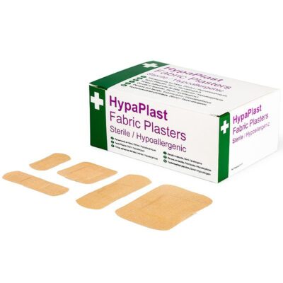 HypaPlast Fabric Plasters Sterile and HypoAllergenic Assorted Sizes (Pack 100) – D8010