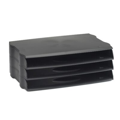 Avery DTR Eco Letter Tray Wide Entry A4/Foolscap Landscape Black (Pack 3) – DR800BLK