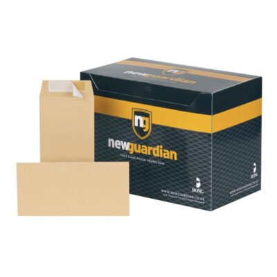 New Guardian Pocket Envelope DL Peel and Seal Plain 130gsm Manilla (Pack 500) – E26503